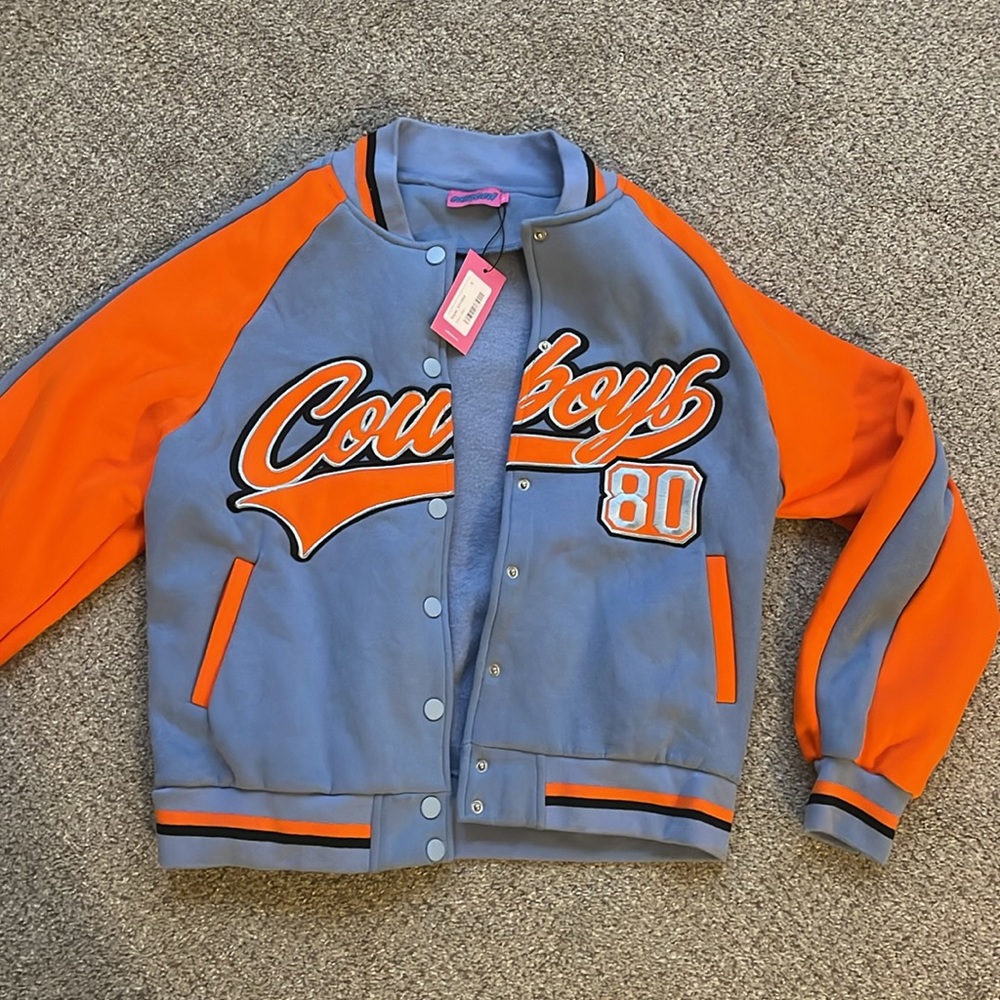 NEW Edikted Cowboys Baseball Jacket